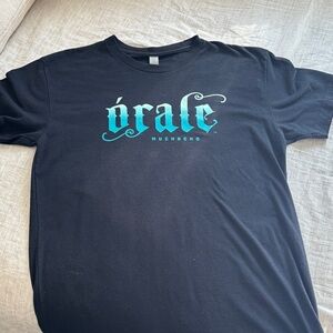 Next Level Apparel Black Tee with Teal Orale Muchacho Size Small